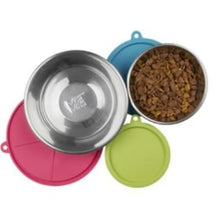 Load image into Gallery viewer, Messy mutts Stainless Steel Dog Bowls and Silicone Lids