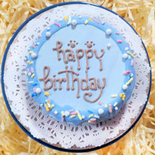Load image into Gallery viewer, Blue Sprinkles Hard frosting dog cake