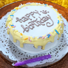 Load image into Gallery viewer, Yellow Sprinkles Hard frosting dog cake