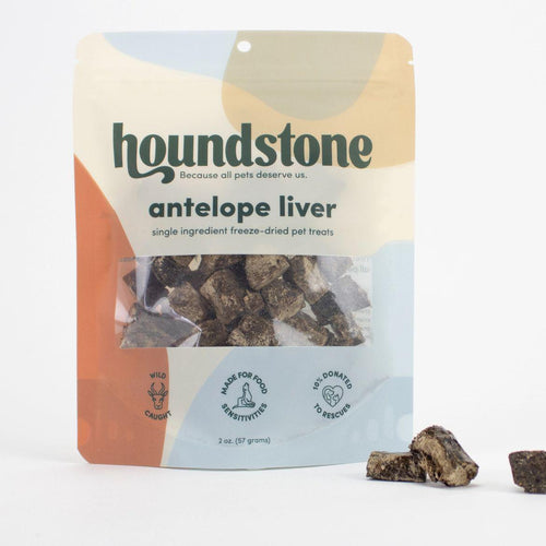 Houndstone Antelope Liver Freeze-Dried Pet Treats 2oz