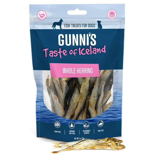 Gunni's Taste of Iceland Whole Herring Dog Treats