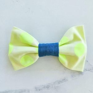 Lime Neon dot Bowtie