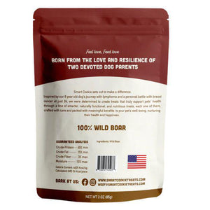Smart Cookie Wild Boar Jerky Dog Treats 3 oz