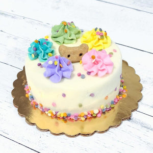 Rainbow Soft Frosting dog cake incl. cake topper