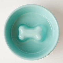 Load image into Gallery viewer, Bone Slow Feeder Bowl Teal