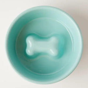 Bone Slow Feeder Bowl Teal