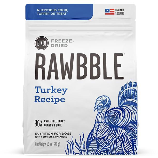 Bixbi rawbble dog freeze-dried turkey 4.5 oz