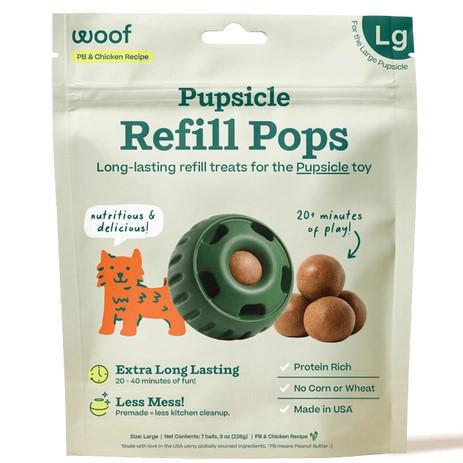 Woof Pet pupsicle refill pops treats  Beef and Peanut Butter