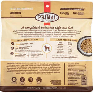 Primal Pronto freeze dried Lamb