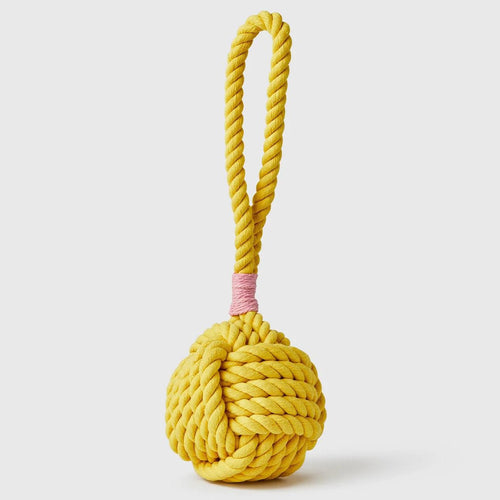 Yellow Celtic Knot Tie Rope Toy