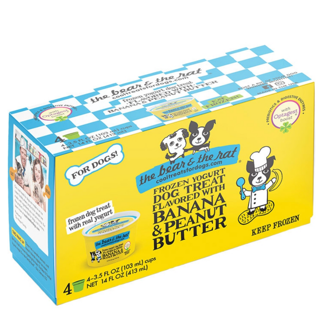 Bear and Rat Banana Peanut Butter Frozen Yogurt 4-pack
