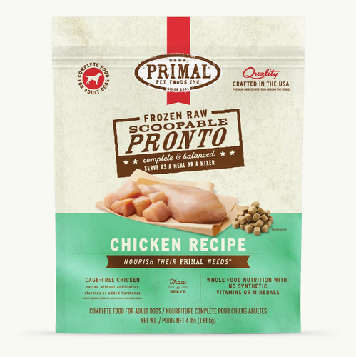 Primal canine frozen Pronto Chicken 4lb