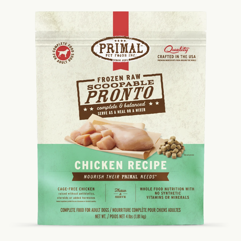 Primal canine frozen Pronto Chicken 4lb