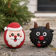 Load image into Gallery viewer, Hugglehounds Naughty or Nice: Grumpus &amp; Santa Ruff-Tex Ball