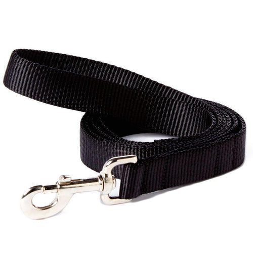 Mimi Green Nylon Webbing  Leash Black