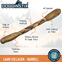 Load image into Gallery viewer, Dogginstix Lamb collagen barbell