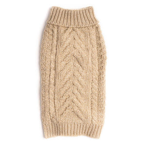 Fab Dog Oatmeal  super chunky turtleneck sweater