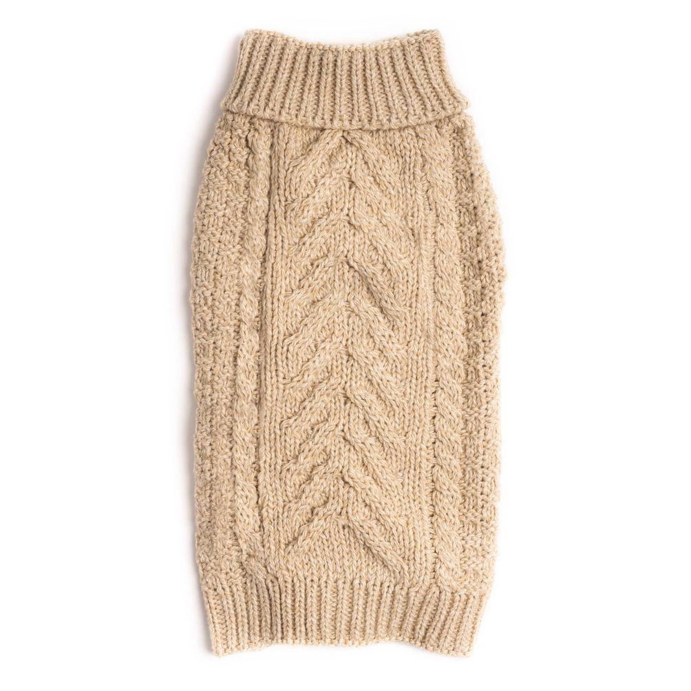 Fab Dog Oatmeal  super chunky turtleneck sweater