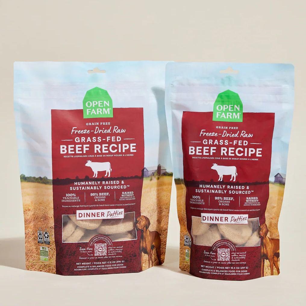 Open Farm  Grass-Fed Beef Freeze Dried Raw Patties