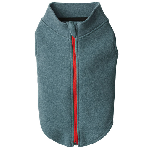Zip up microfiber fleece Turquoise