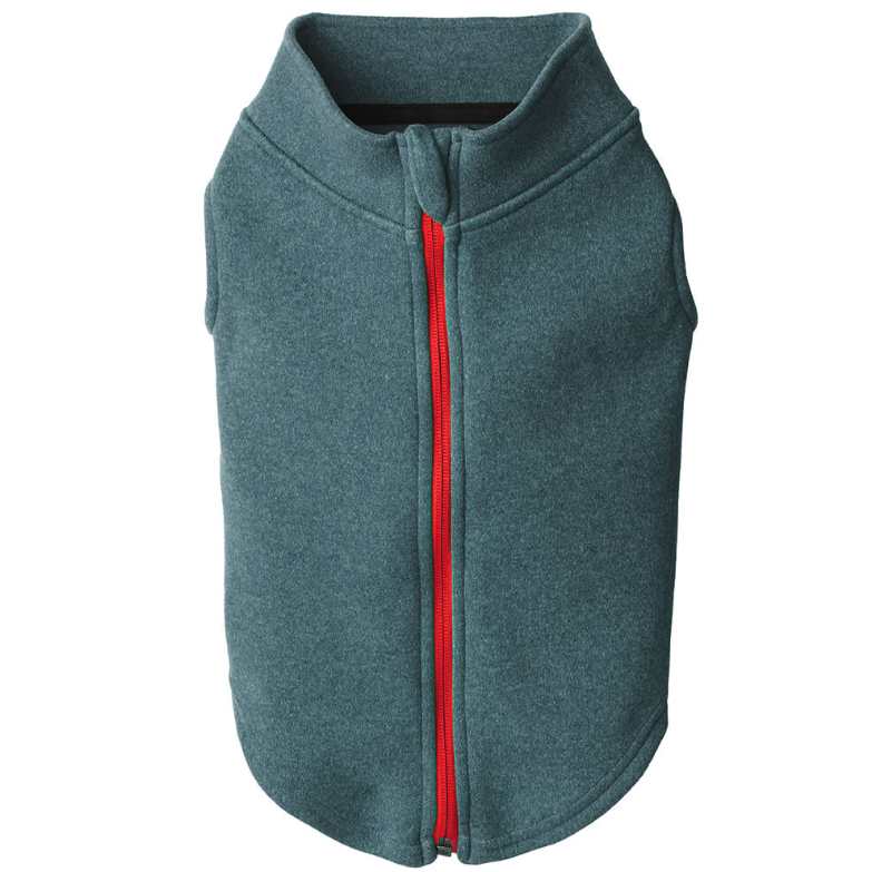 Zip up microfiber fleece Turquoise