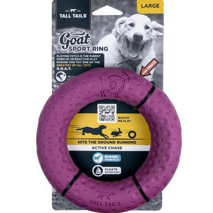 Tall tails dog GOAT  Sport Ring Dog Toy - Large