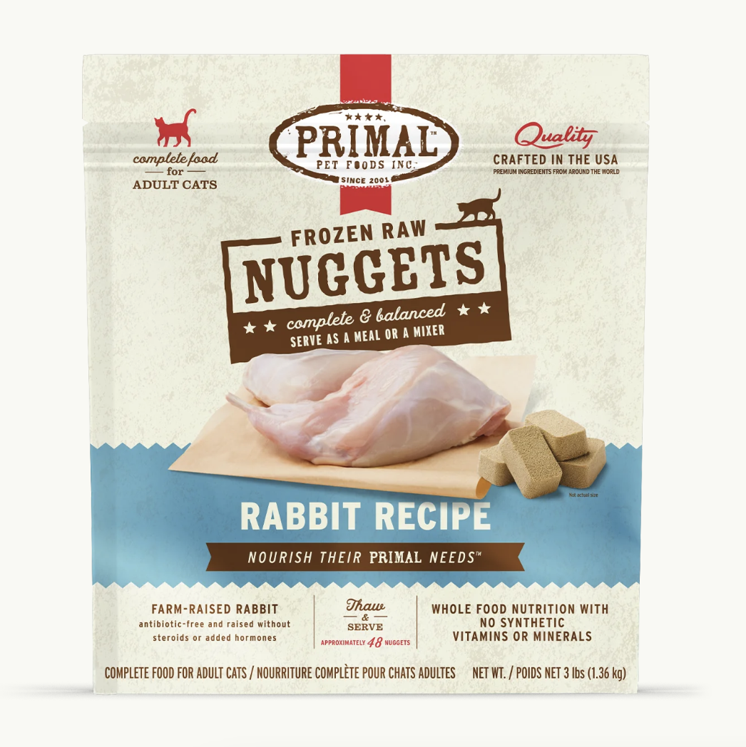 Primal Feline frozen Rabbit 3lb