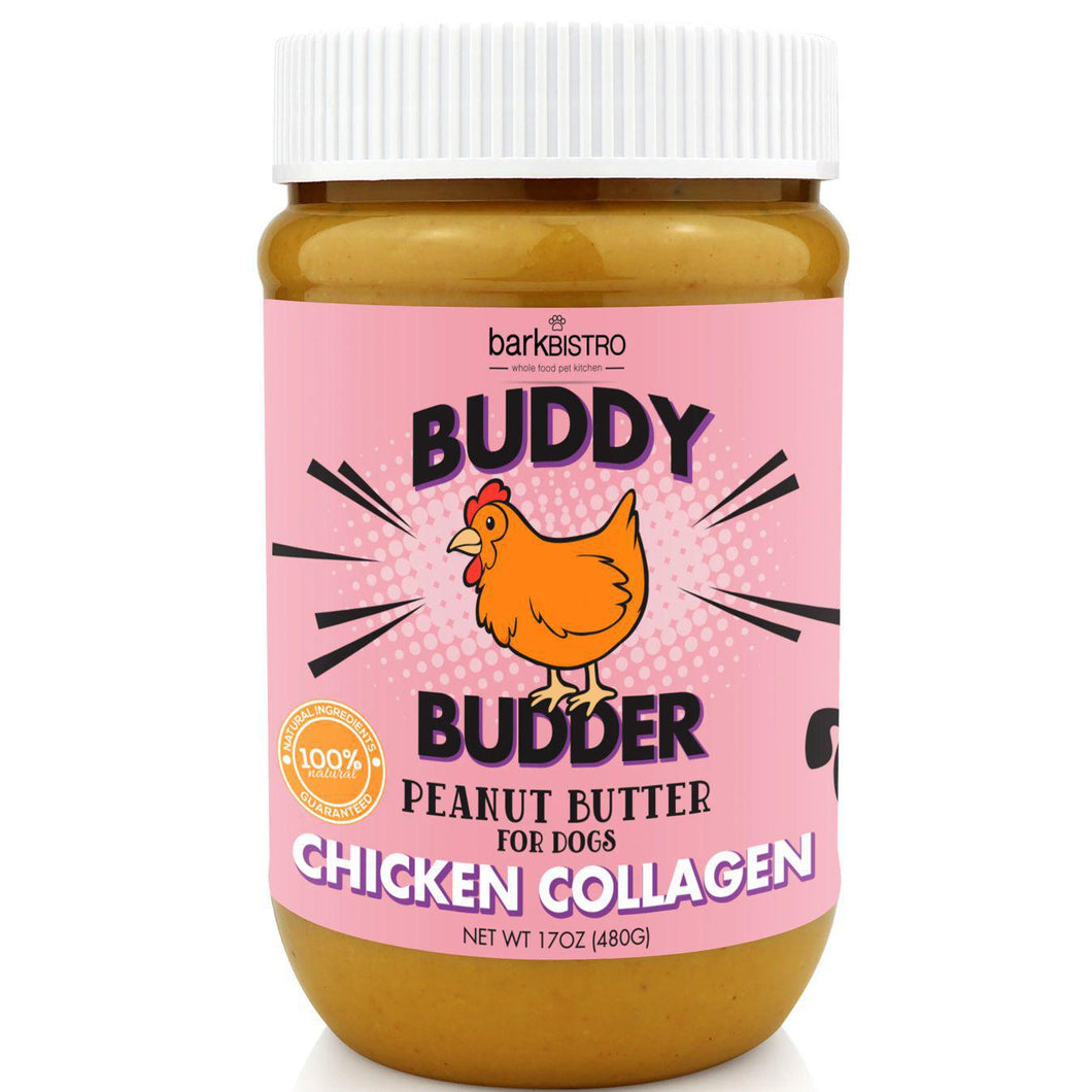Bark Bistro Chicken collagen Buddy Budder 17oz jar