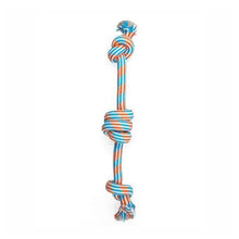 Load image into Gallery viewer, Thoozypet 3-Knot Rope Dog Toy Blue / Red 25"
