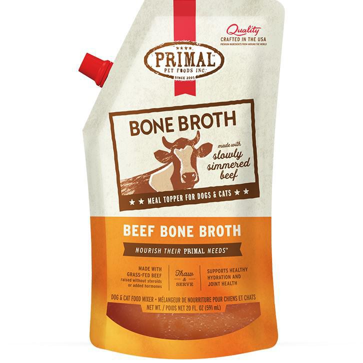 Primal frozen bone broth beef