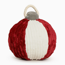 Load image into Gallery viewer, Jolly Red &amp; White Orna-Mutt Plush Ball 7"