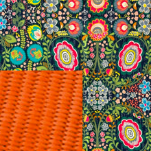 Load image into Gallery viewer, Midge Floral Canvas Collar Orange