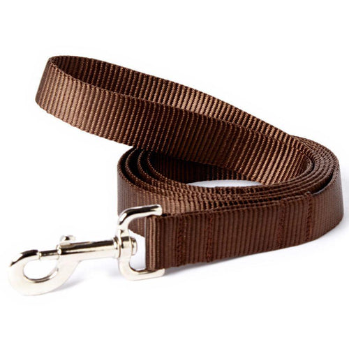 Mimi Green Nylon Webbing  Leash brown