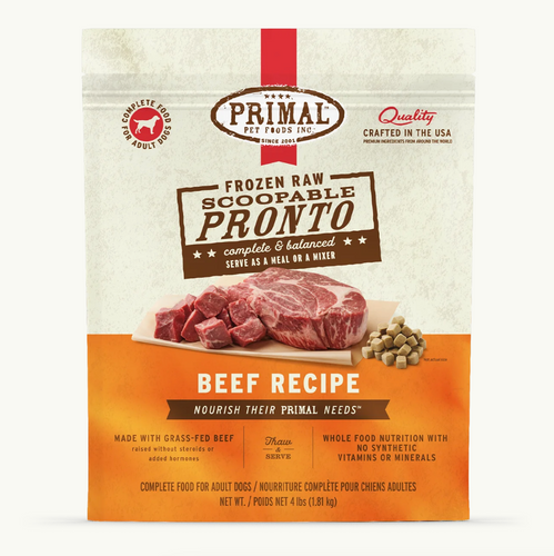 Primal canine frozen Pronto Beef 4lb