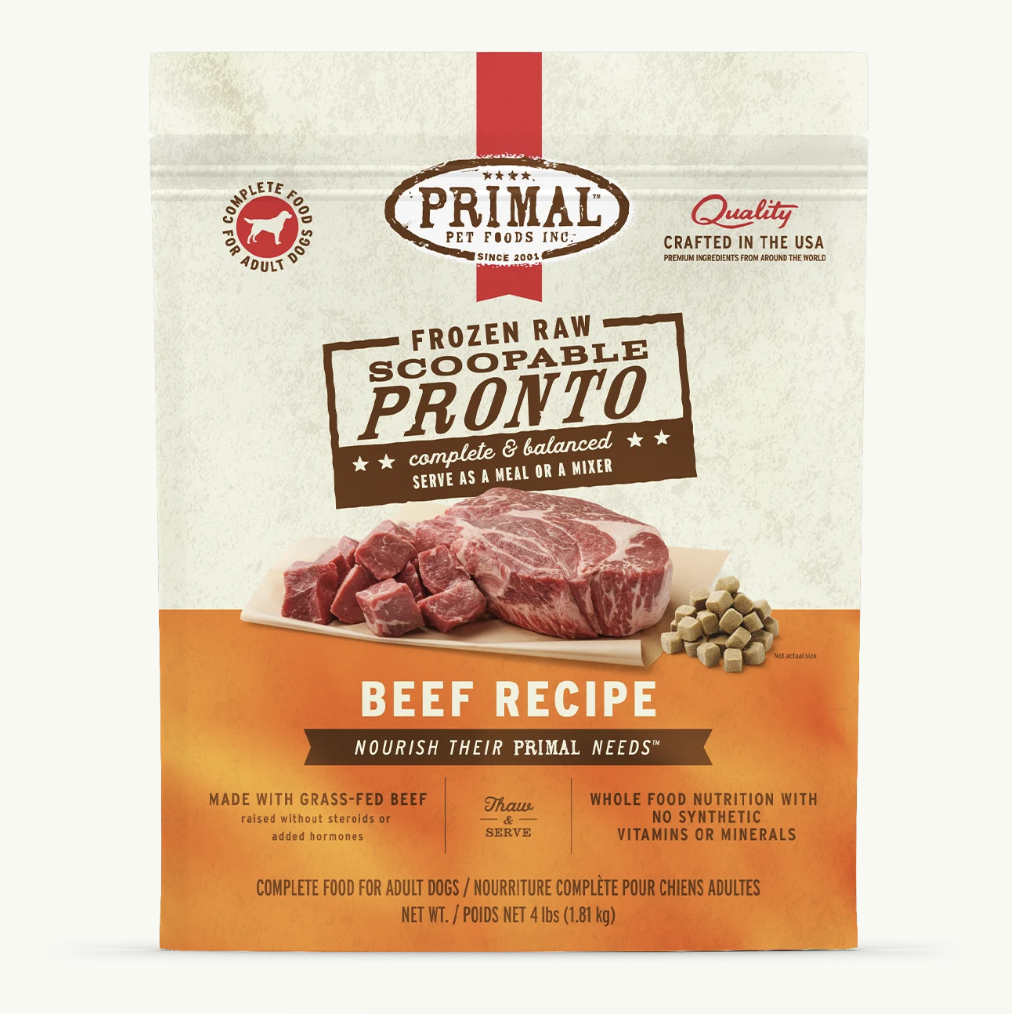 Primal canine frozen Pronto Beef 4lb