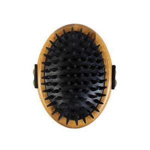 Bamboo Curry Brush with rubber bristles