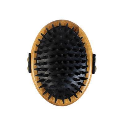 Bamboo Curry Brush with rubber bristles
