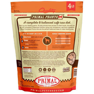 Primal canine frozen pronto Beef 4lb