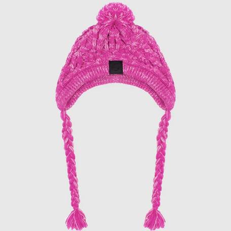 Polar Pom Pom knit  hat pink