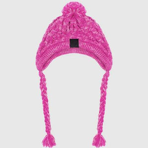 Polar Pom Pom knit  hat pink