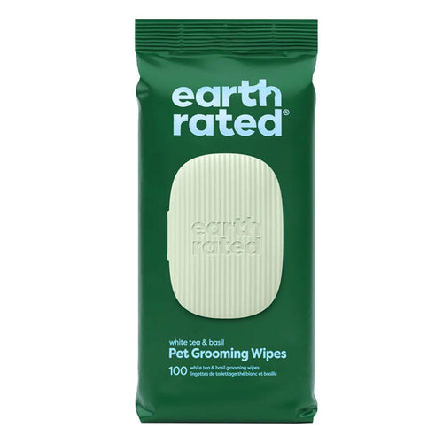 Earth Rated Grooming wipes tea and basil 100ct