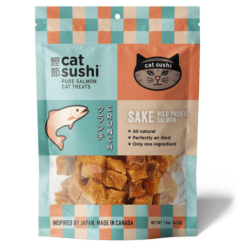 Cat Sushi Crunch Sake Pure Wild Salmon Bites 1.5oz