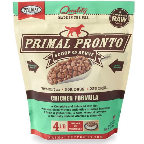 Primal canine frozen pronto Chicken 4lb