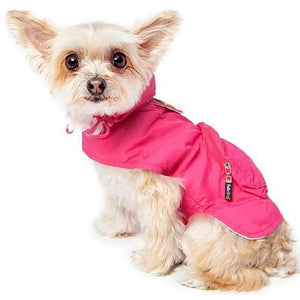 Fab dog Packaway Dog Raincoat Hot Pink