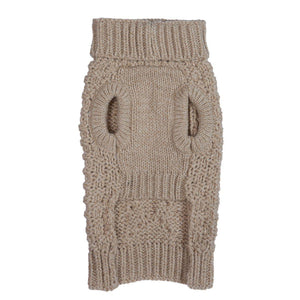 Fab Dog Oatmeal  super chunky turtleneck sweater