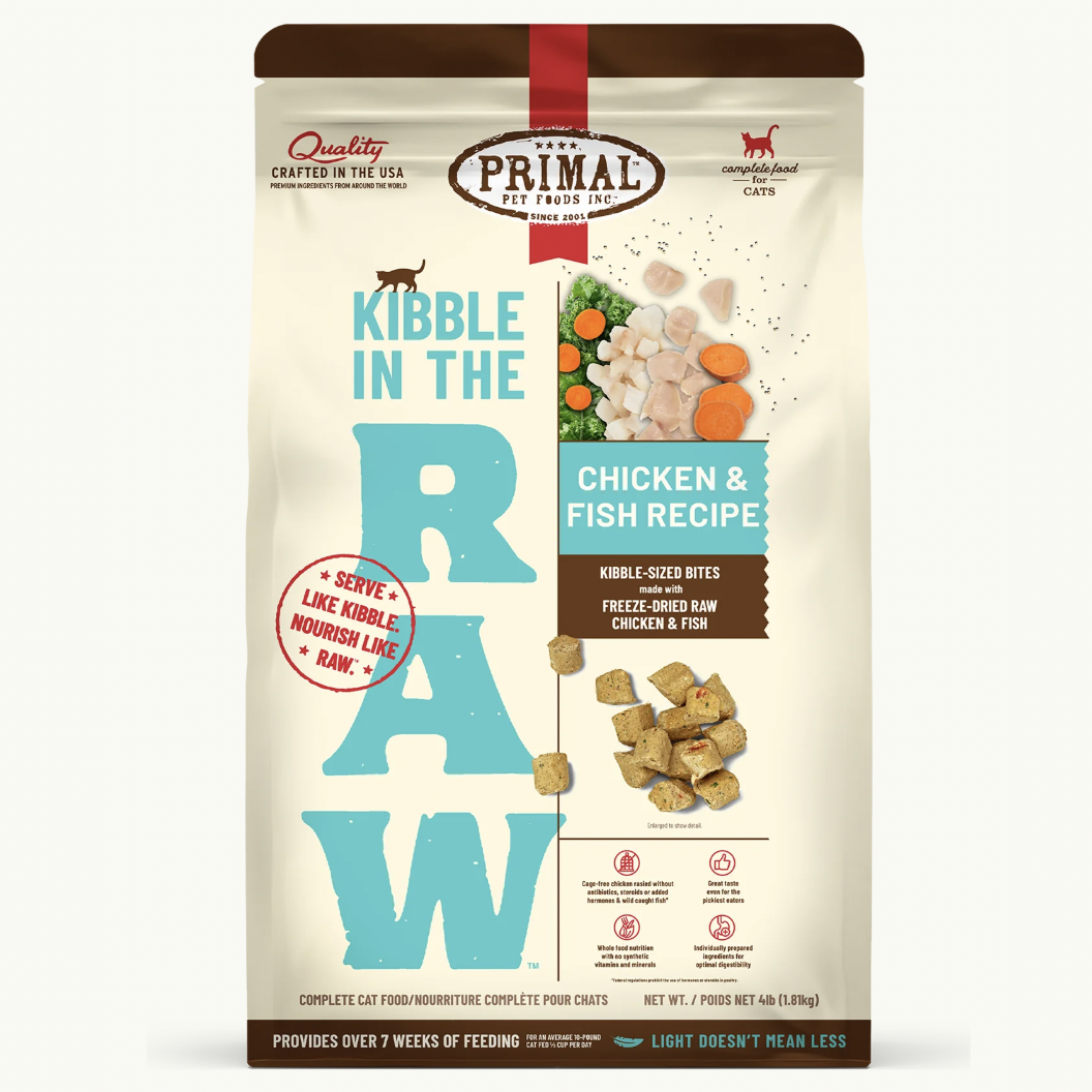 Primal Kibble in the Raw Feline Chicken & Fish 1.5lbs