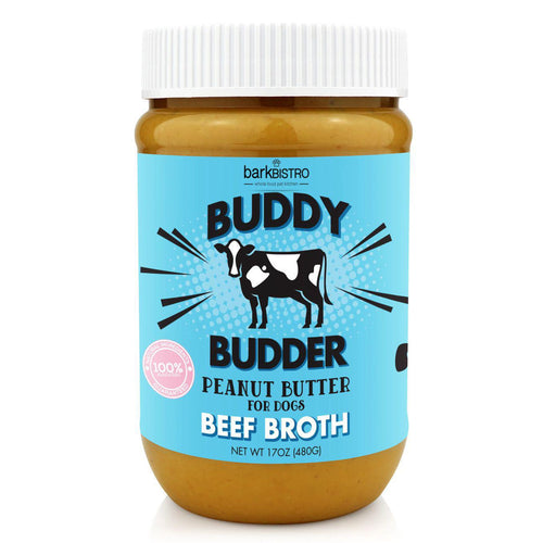 Bark Bistro beef broth BUDDY BUDDER 17oz jar