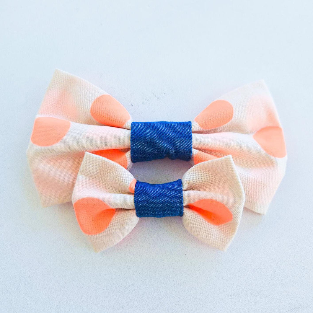 Orange Neon dot Bowtie