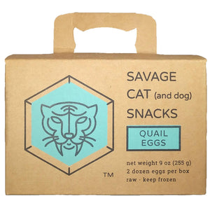 Savage cat Raw Quail Eggs 24ct