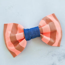 Load image into Gallery viewer, Orange Neon Striped Bowtie